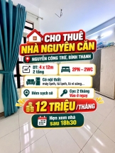 cho thue nha nguyen cong tru binh thanh gan thao cam vien 12tr